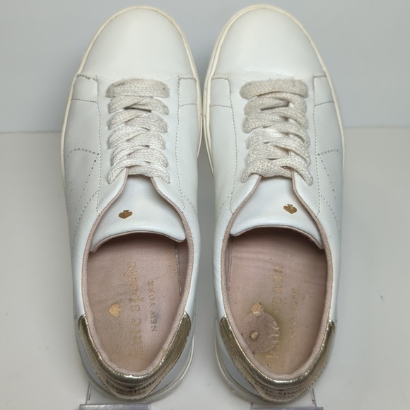Kate Spade New York Angelise white leather sneakers womans size 8 EU 38.5 - Picture 4 of 16